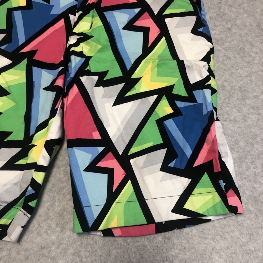 Loudmouth Golf Shorts Mens Size 30 Crystal Geometric Abstract Neon Multicolor - Picture 2 of 5